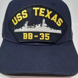 Naval Ship Pride U.S. Navy USS Texas BB-35 Men's Cap Hat Navy Blue Veteran Gift